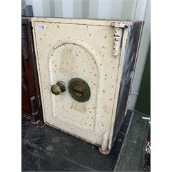 George Price - Victorian cast iron safe with key - white painted - THIS LOT IS TO BE COLLECTED BY APPOINTMENT FROM DUGGLEBY STORAGE, GREAT HILL, EASTFIELD, SCARBOROUGH, YO11 3TX