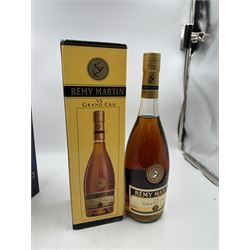 Mixed alcohol; Napoleon V.S.O.P brandy, Remy Martin V.S Grand Cru cognac and Martel VS cognac, various contents and proof (3)