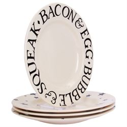 Emma Bridgewater Blue Stars dinnerwares, including nine dinner plates, three serving dished, jug, etc, together with six items in the Toast and Marmalade pattern  