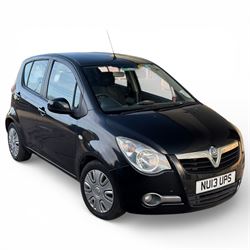 VAUXHALL AGILA HATCHBACK - 1.2 VVT ecoFLEX S 5dr, 2013, Black, Manual, 37600 Miles, (NU13 UPS)