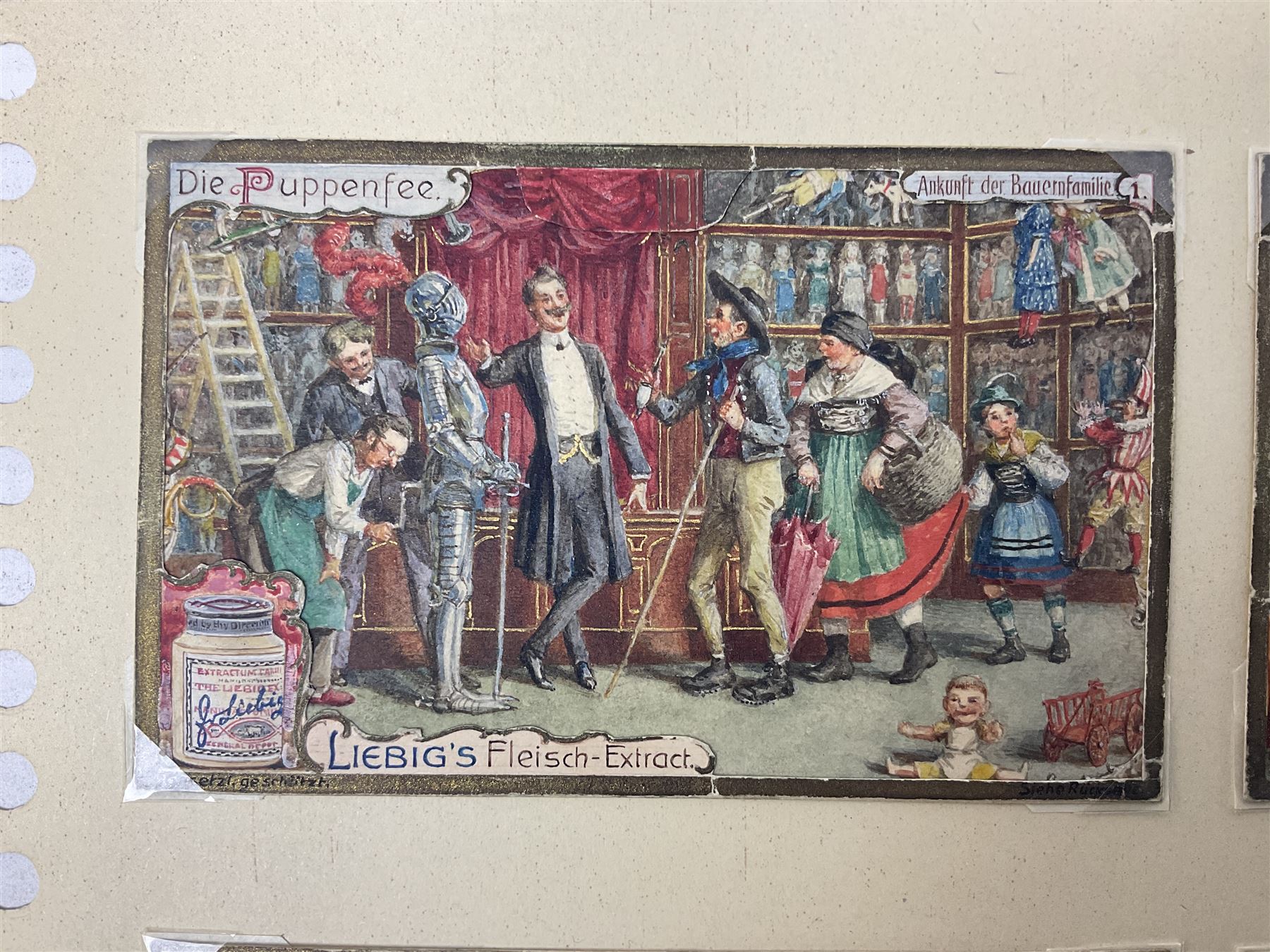 Six original Liebig watercolour illustrations: 'La Fie des Poupiees' 1907
