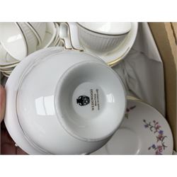 Wedgwood Insignia pattern tea and dinner wares, Wedgwood Chelsea gold pattern teapot and two Wedgwood soup bowls and saucers