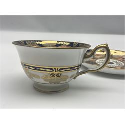 Royal Crown Derby Imari pattern 4971, cup and saucer, circa 1913, together with Royal Crown Derby Imari pattern 1128, trinket dish, circa 1978, both with printed mark beneath 