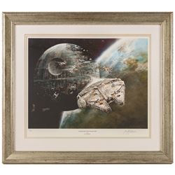 G.W. Hutchins: limited edition print 'Escape From The Death Star' signed by the artist, no...