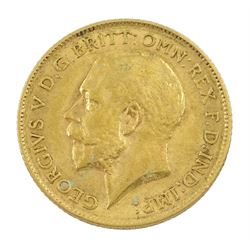 King George V 1912 gold half sovereign coin 