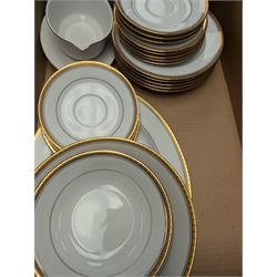 Noritake Windsor pattern dinner wares, Wedgwood Jasperware vase, Royal Doulton Harlow pattern soup bowls and tureens and other ceramics, in six boxes 