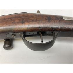 19th century Belgian Gras 12-bore (from 11-bore) bolt-action single barrel shotgun with 80cm barrel No.G85345 L127cm overall. Deactivated to early specification so requires re-deactivation to modern standards RFD ONLY - Disposed 25.06.25 - Notified 24.07.25