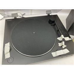 Sony PS1X310BT record player with original 2019 invoice; and quantity of sheet music in carrying case 