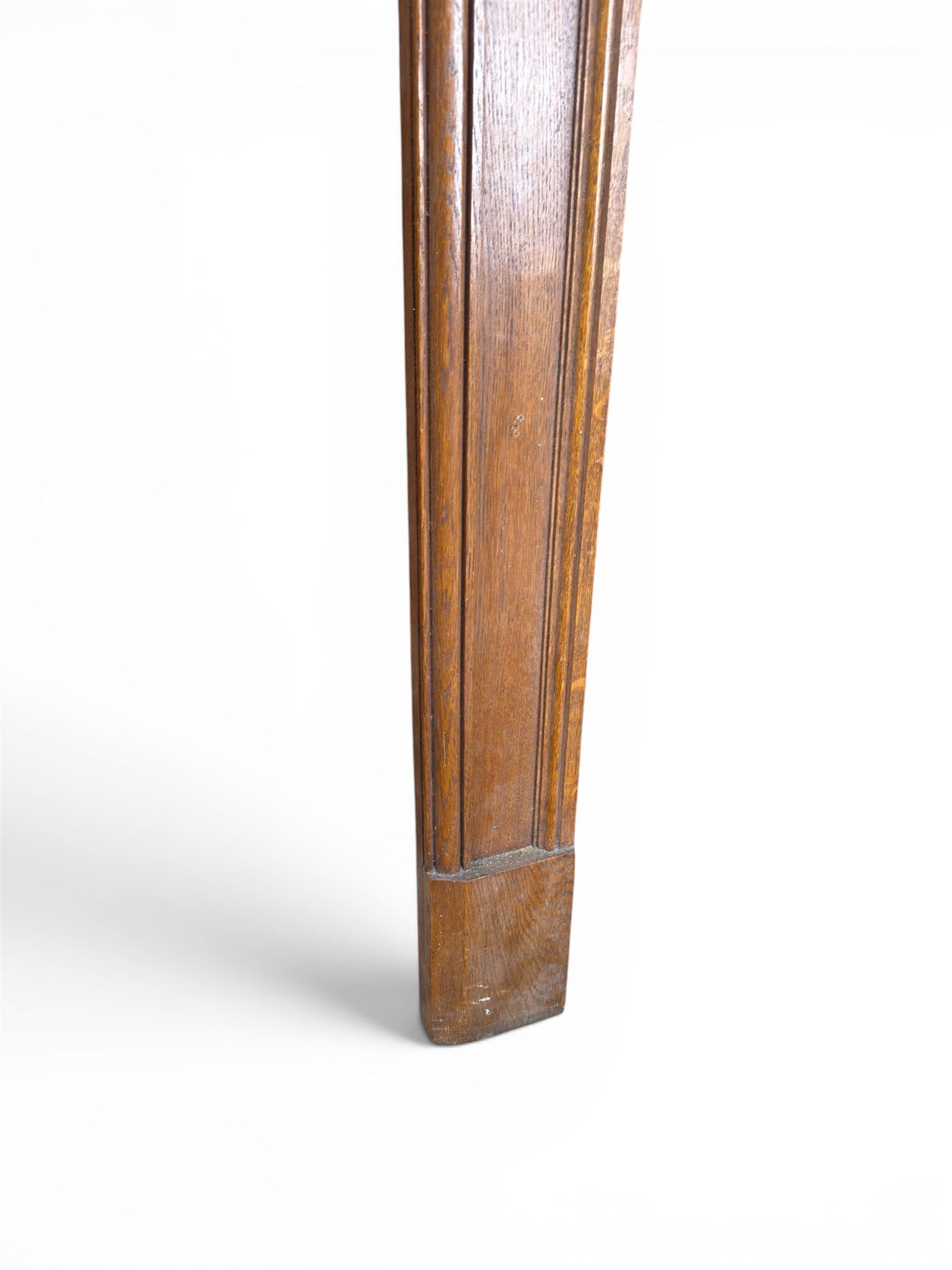 Early 20th century French oak window surround, shaped top with carved shell and acanthus leaf detail 