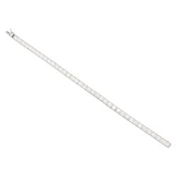 18ct white gold round brilliant cut diamond bracelet, Edinburgh hallmark, total diamond weight 7.66 carat, with document