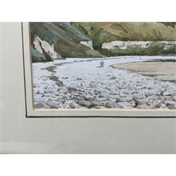 Don Micklethwaite (British 1936-): Flamborough Head, watercolour signed 17cm x 25cm 