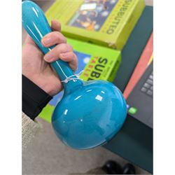 Burmantofts turquoise faience bottle shaped vase, impressed and numbered 1648 beneath, H24cm