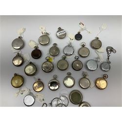 Collection of silver and metal pocket watches