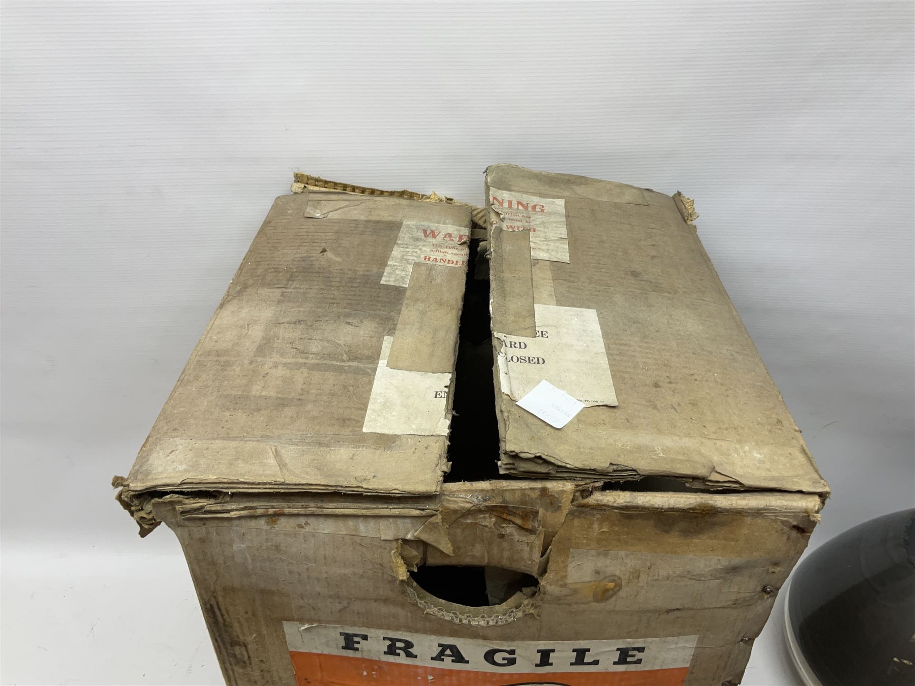 Mullard cathode ray television tube, in original box, tube H45.5cm