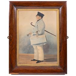 Patrick Wybrant (Irish 1816-1894): Portrait of a Scarborough Cockle Seller, watercolour inscribed 'Wybrant Artist Scarborough' and dated 1850, 28cm x 20cm