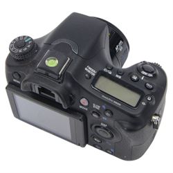 Sony Alpha A68 DSLR camera serial no. 3069011, with a Minolta AF 50mm 1:1.7 lens serial no. 1684887, boxed with charger, instructions and strap