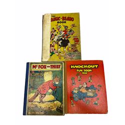 Thirteen illustrated children's books 1930s -1950s including The Magic-Beano Book 1945, Walt Disney's Pluto's Play-Time, Mr. Fox The Thief etc (13)
