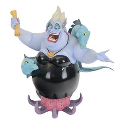 Grand Jester Studios Disney Showcase Collection figures, comprising Cruella De Vil, Ursula, Maleficent, Dragon, all boxed