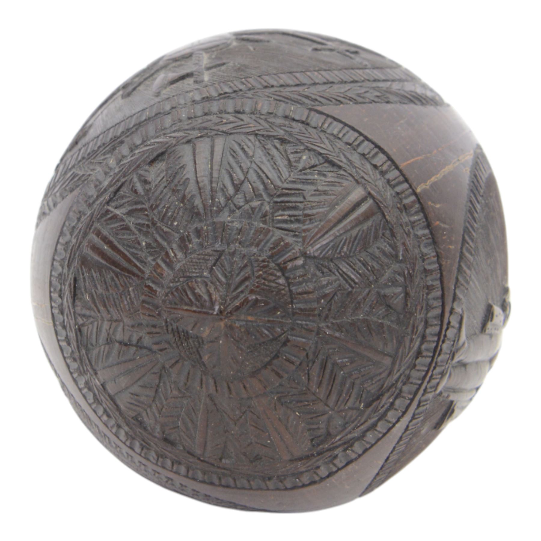 Napoleonic 1804 Egypt campaign carved bugbear coconut flask