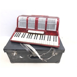  Scandalli Accordion 120 bass buttons and 41 piano keys, cased  