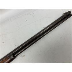 Marlin Firearms Co. USA 'Safety' .32 rim-fire rifle dated 1892, the 61cm barrel with magazine tube under, walnut stock with under lever cocking and crescent butt plate, serial no.153534, L103.5cm