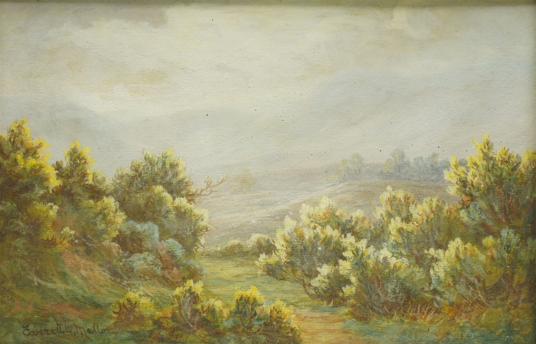 Everett Watson Mellor (British 1878-1965): Moorland Landscape, watercolour signed 20cm x 30cm