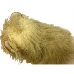 Two large modern Steiff wild animals - recumbent lion No.0370/70. L108cm including tail; and recumbent grizzly bear No.069963 with red/yellow card tag. L81cm (2)