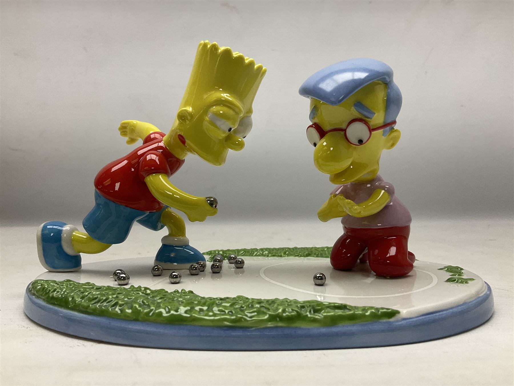 Six Coalport The Simpsons character figures, comprising limited edition 'The Family That Sits Together Fits Together' annual 2005, TS01 Two to Tango, The Gift of Maggie, Will Work For Duff, Yellow Girl Blues and Losing His Marbles, all boxed