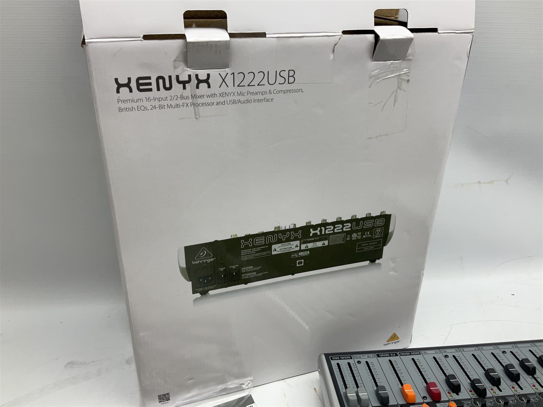 Meridian stage pro AS802ADC mixer, housed in a hard case, Xenyx X1222USB mixer and a Citronic CSL-10 mixing console, boxed (3)