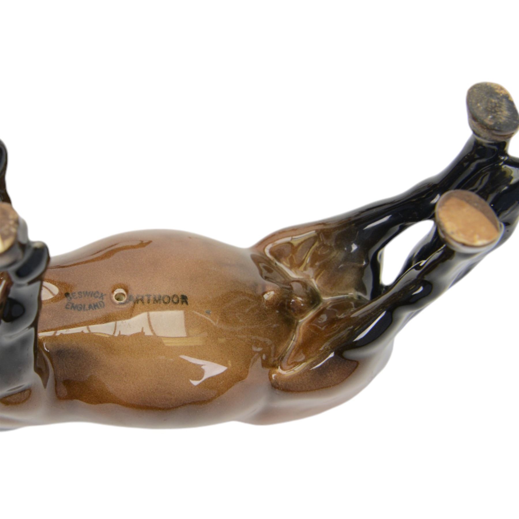 Five Beswick horses, including Skewbald Pinto no 1373, Dartmoor 1642, Dunn Highland no 1644 etc