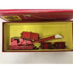 Hornby Dublo - 4620 Breakdown Crane; TPO Mail Van Set; D1 Level Crossing; Pullman cars and goods vans; with a large quantity of track to include straight and curved track, switch points and buffer stops; boxed and loose