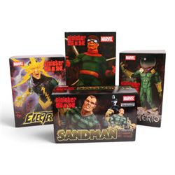 Four Diamond Select Toys Marvel Sinister Six figures, Mysterio, Doctor Octopus, Sandman and Electro, all boxed