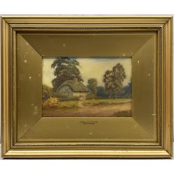 Leslie G Ireland (Newcastle 19th/20th century): 'Cottage near Corbridge', pair watercolours signed, titled on the mount 17cm x 25cm (2)