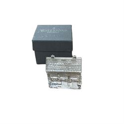 Two Rosenthal glass paperweights, together with Waterford Crystal house and other glass items