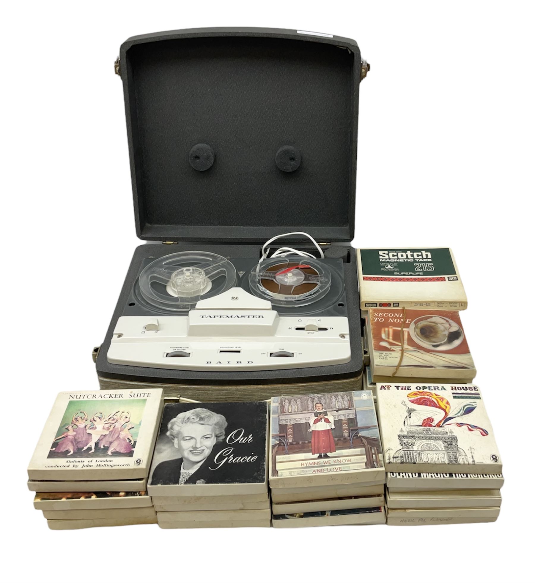 Tapemaster Baird reel to reel tape recorder, together with a quantity of  boxed recordings - Collectors & Clearance Sale