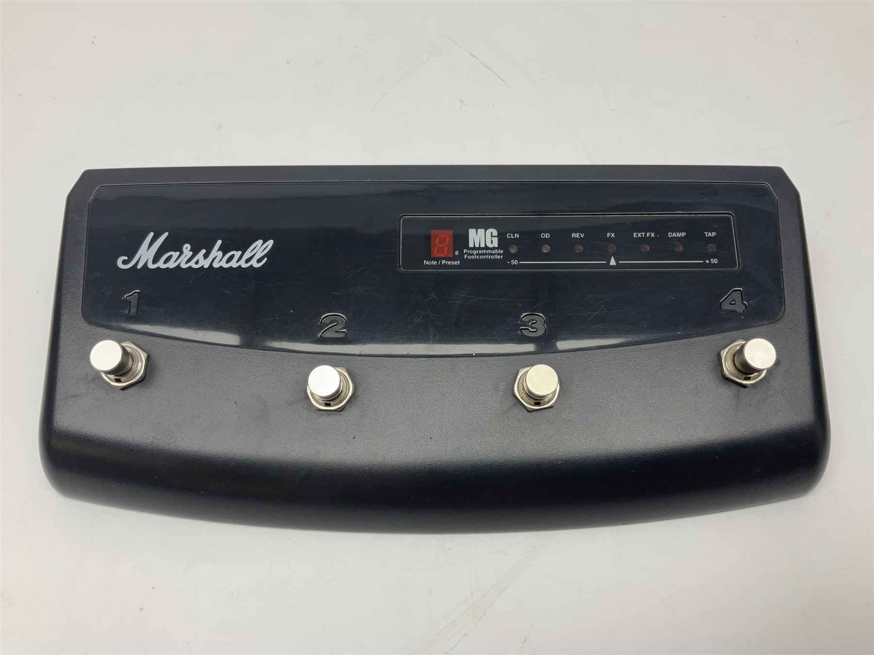 Marshall MG Series 30DFX amplifier L47.5cm; with Marshall MG fully programmable foot controller; both boxed (2)