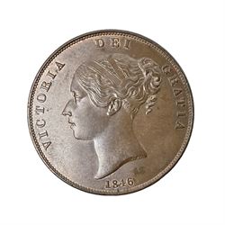 Queen Victoria 1846 one penny coin