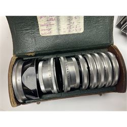 Rollei Rolleiflex 3.5C camera body, serial no 1775847, with 'Planar 1.35 f-75mm' lens serial no 1788432 and 'Heidosmat 1:2.8/75' lens serial no 2440876, complete with a cased set of additional lenses 