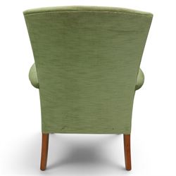 Parker Knoll - 'Froxfield' green armchair with associated stool