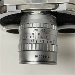 Paillard Bolex H16 STD Supreme camera body, serial no. 52058, circa 1947, with 'Taylor, Taylor, Hobson, SERITAL, f1.9 1inch, 25mm' lens