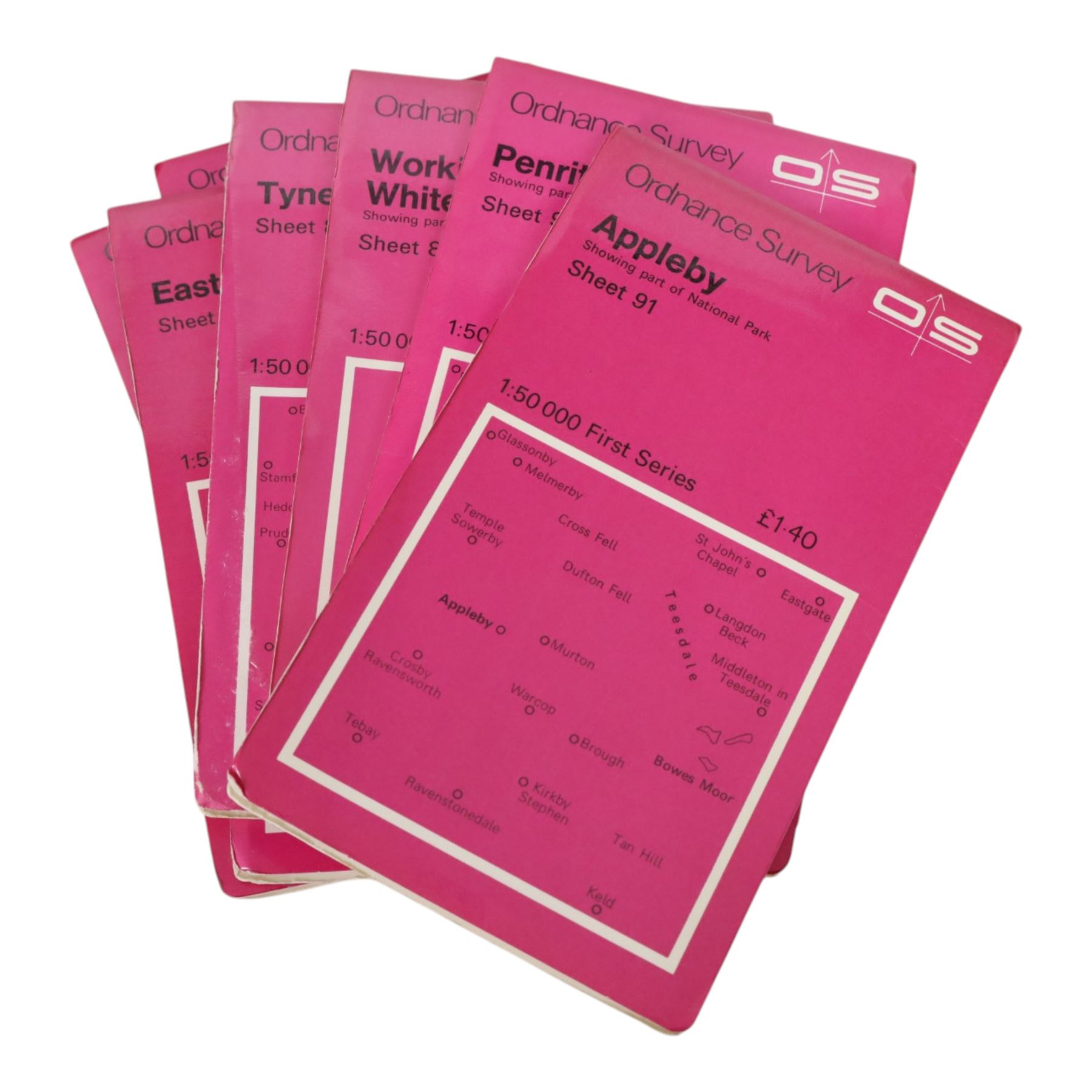 Complete set of two-hundred and four Ordnance Survey Land Ranger maps, 1:50,000 scale