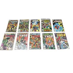 A large, mixed lot of Bronze Age Marvel comics, within a range of mid 1970's to mid 1980's, featuring (but not limited to); a broken run of 'The Mighty World of Marvel - Starring the Incredible Hulk' (June 1974 - Jan 1977) - issues, nos. 90, 100-24, 126-217, 219-223. 
As well as a number of issues of; 'The Spider-Woman', 'Cloak and Dagger', 'The Vision and The Scarlet Witch', and 'The Mighty Thor'. 