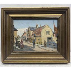 EWK (British Early 20th Century): 'St Ives', oil on panel signed with monogram, titled and dated 1931 verso, 21cm x 29cm