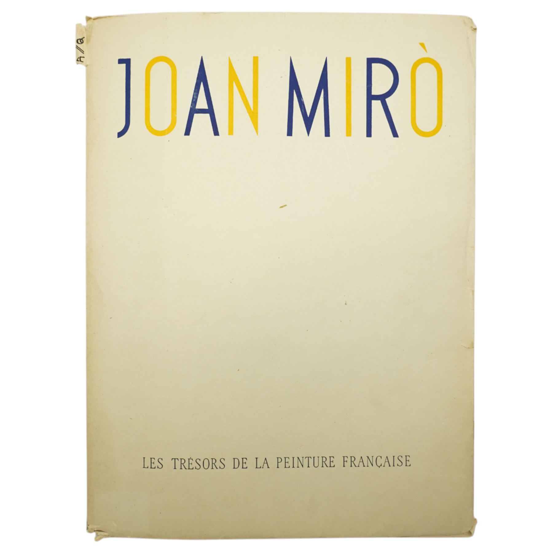 After Joan Miró (Spanish (Catalan) 1893-1983): 'Le Poète Préhistorique', folio containing colour plates pub. by Éditions d’Art Albert Skira, Geneva, circa 1950, from the portfolio 'Les Trésors de la Peinture Française' includes text by Raymond Queneau, deluxe art book with tipped-in colour reproductions 

