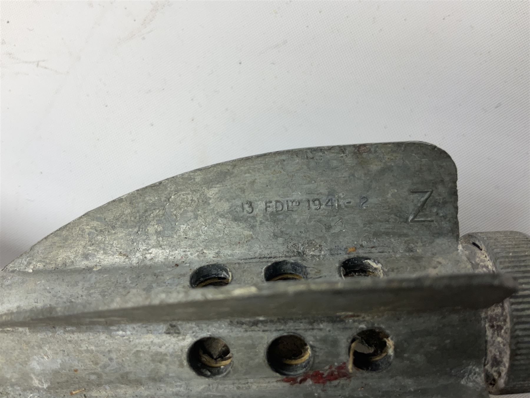 Two inert WW2 parachute flare casings, one with parachute and dated 5/43 L24cm (3)