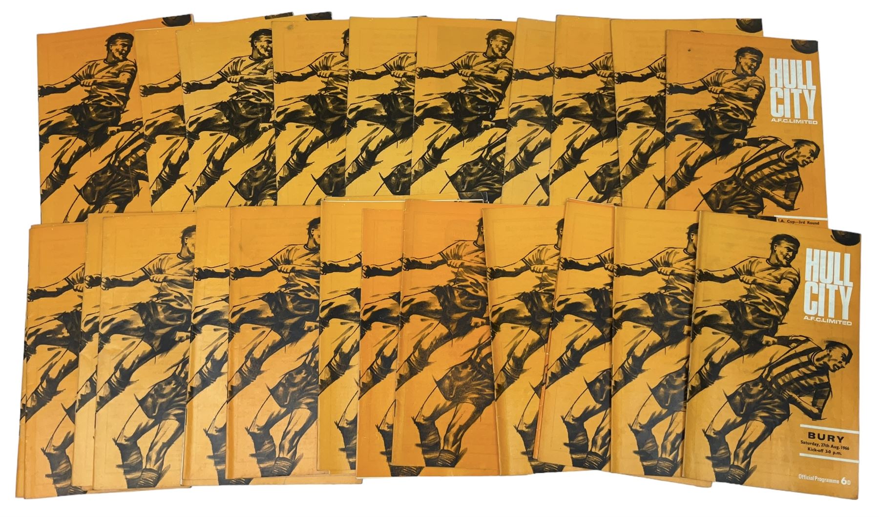 Collection of 1950s and later football programmes, including a quantity of 1950s and 1960s Hull City football programmes, five Under 23s/Schools International programmes and 1960s and later Football League Review Journals