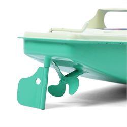 Sutcliffe Models tinplate clockwork Day Cruiser 'Sprite', in green and cream livery with red details, with key, boxed
