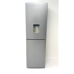  Logik LNFD55X1 fridge freezer with water dispenser, silver grey finish, W56cm, H185cm, D60cm  