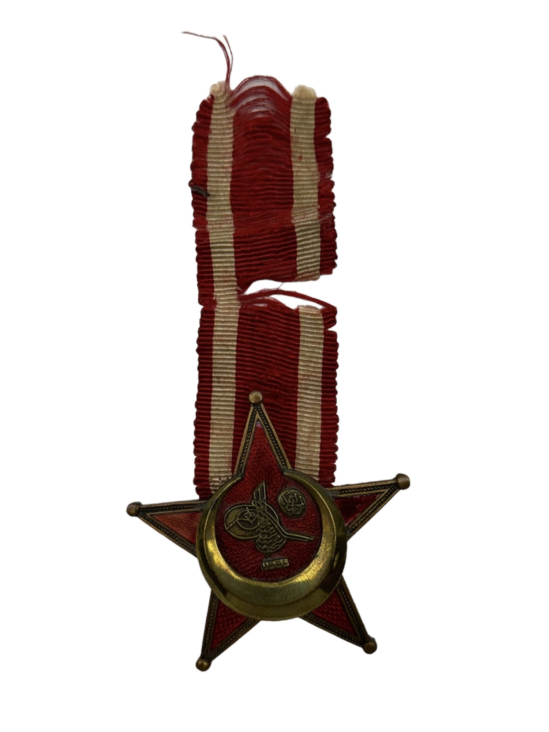 WWI Ottoman Empire Turkish Gallipoli Star, the reverse with the pin fixing and marked ‘B B & Co’