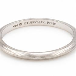 Tiffany & Co. platinum knife edge wedding band, hallmarked